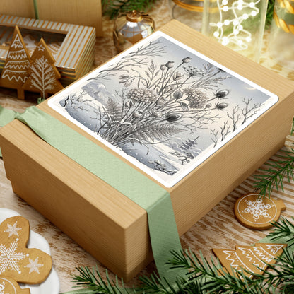 Seijaku Dried Flowers Sticker - Zen Ukiyo E Inspired