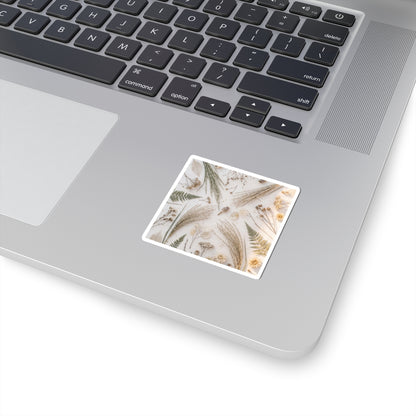 Golden Hour Dried Flowers Sticker - Japandi Shibui