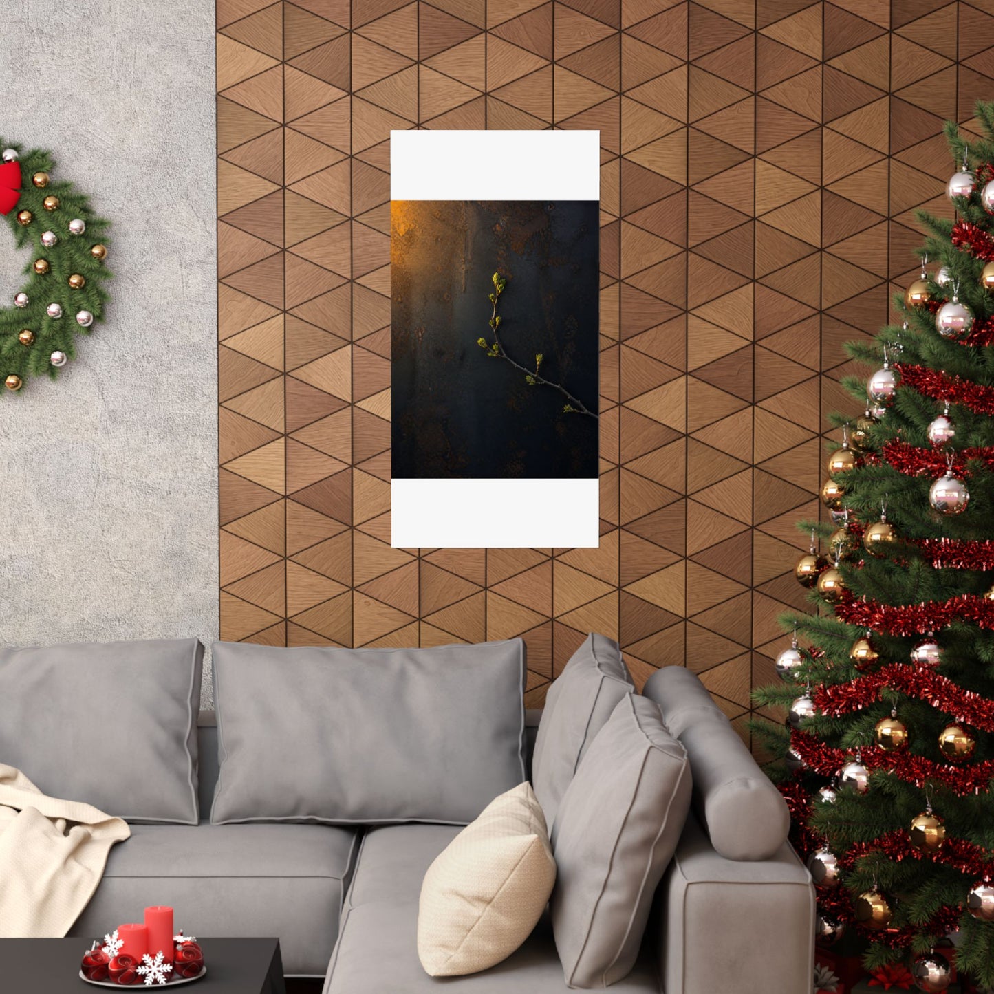 Bold Rust Patina Wall Art Print - Moody Minimal Dark Japandi