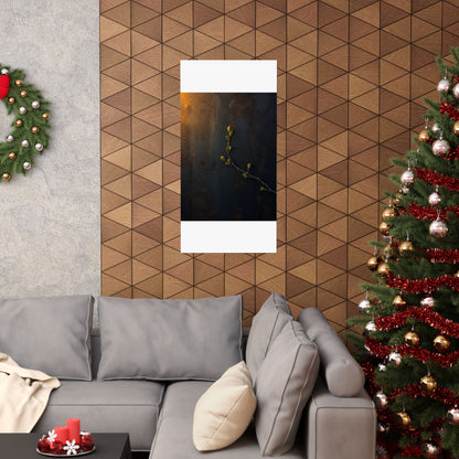 Bold Rust Patina Wall Art Print - Moody Minimal Dark Japandi