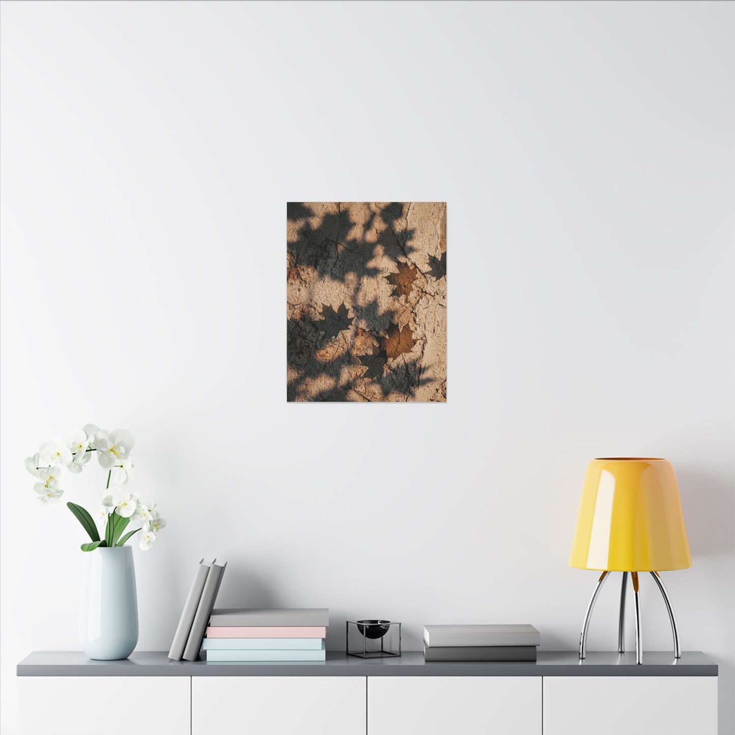 Cozy Shadow Play Canvas Art - Texture Japandi