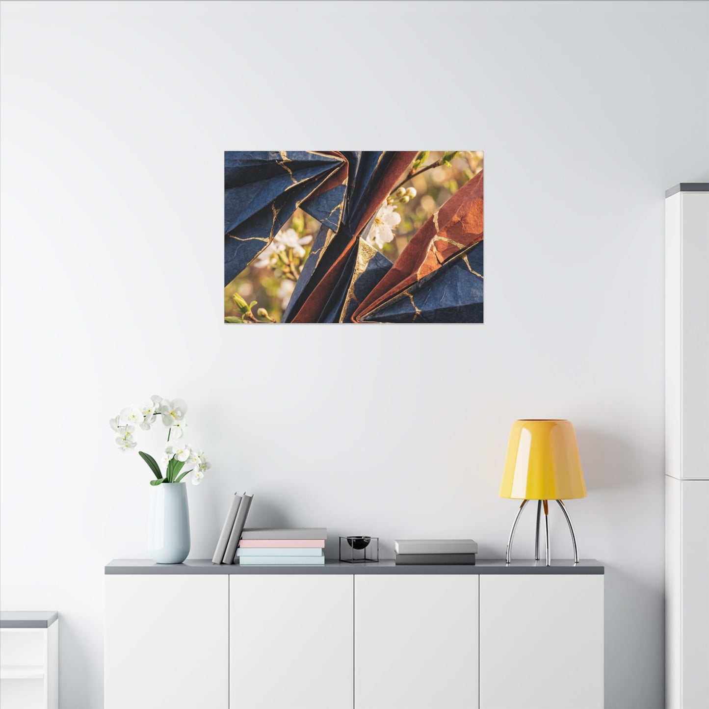Spring Ceramic Bowl Watercolor Canvas Art | Earthy Decor