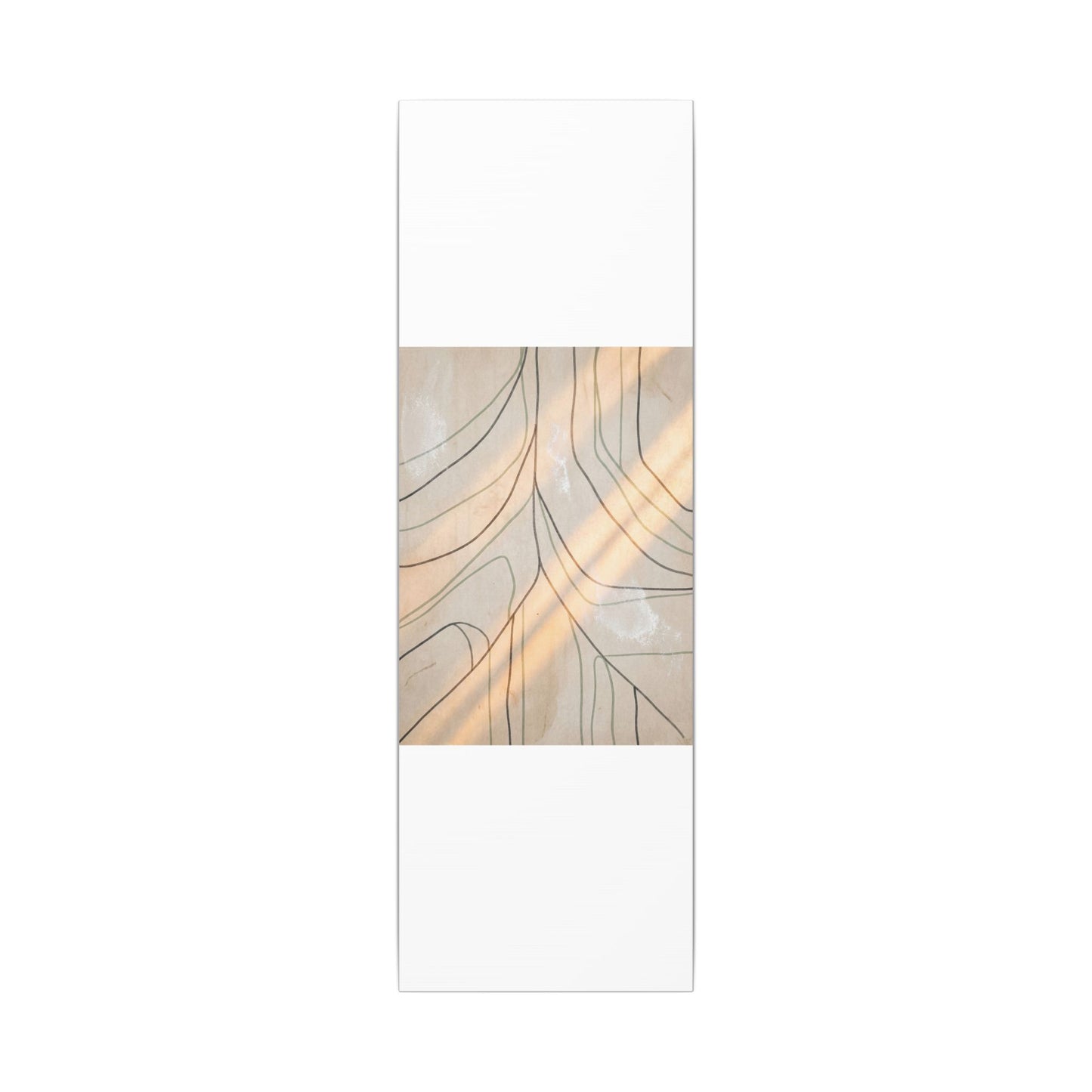 Shoji Screen Minimal Line Canvas Art | Warm Japandi Art