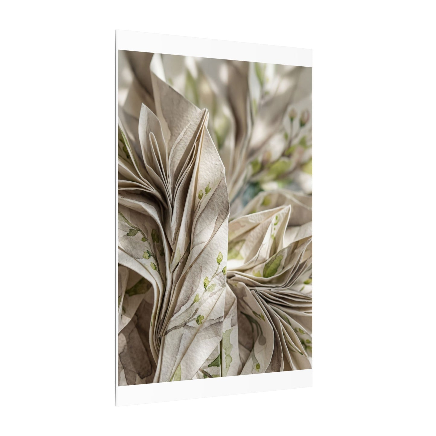 Fukinsei Paper Fold Canvas Art - Japandi Watercolor