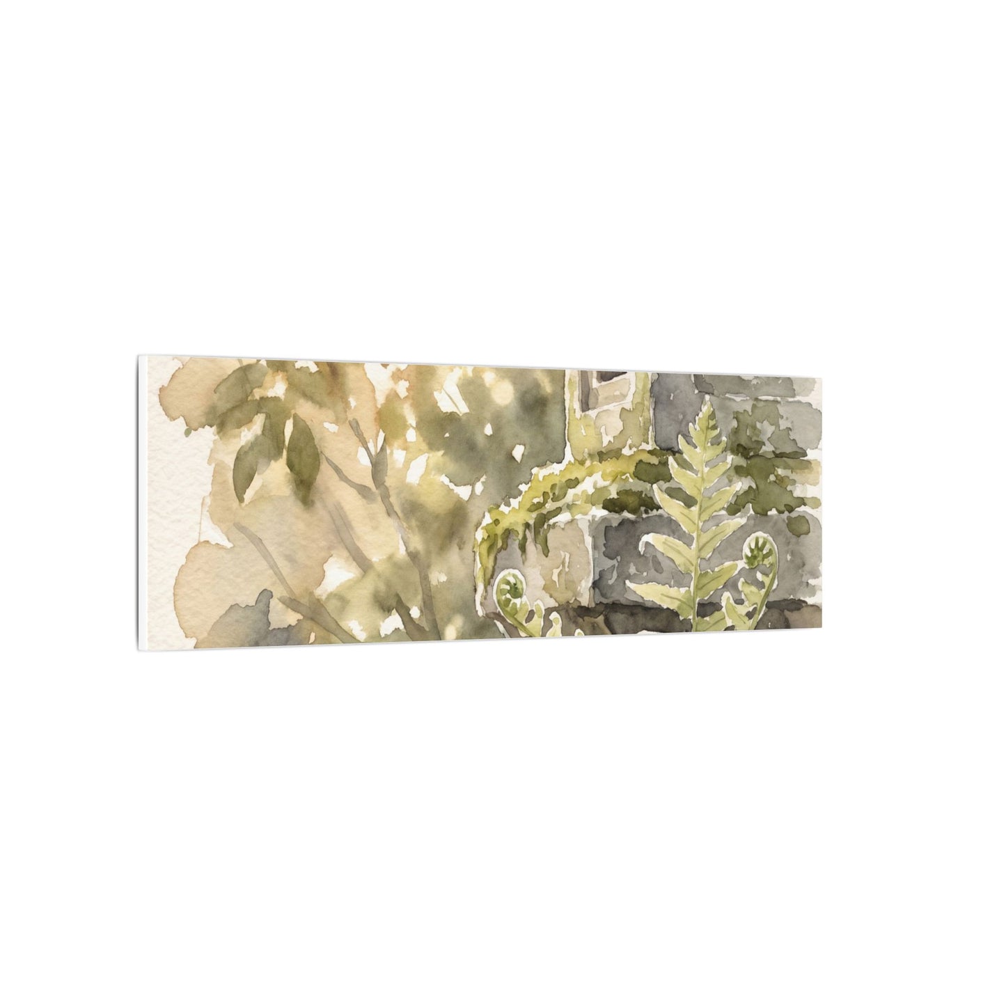 Earthy Stone Lantern Canvas Art - Watercolor Japandi