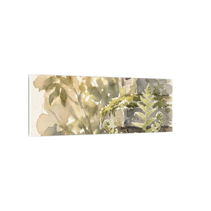 Earthy Stone Lantern Canvas Art - Watercolor Japandi