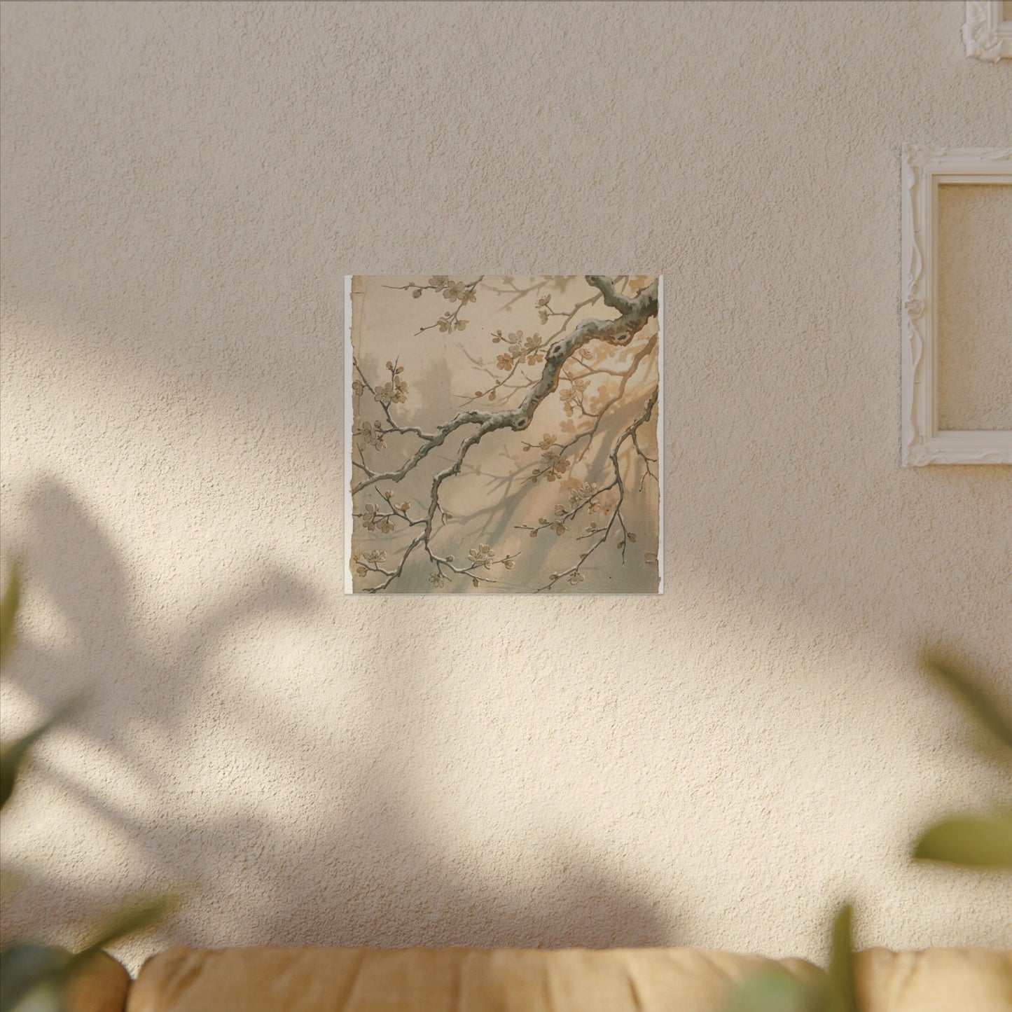 Cherry Blossom Canvas Art | Winter Japandi Japanese Pattern Art