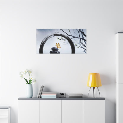 River Stones Spring Canvas Art | Zen Peaceful Design