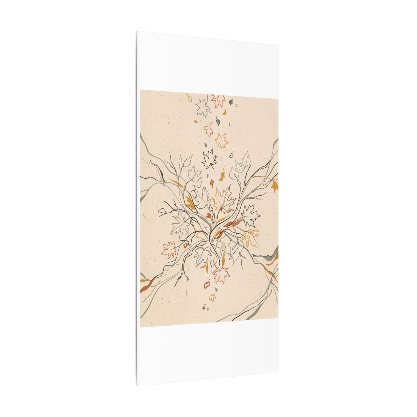 Warm Shadow Play Canvas Art - Minimal Line Japandi