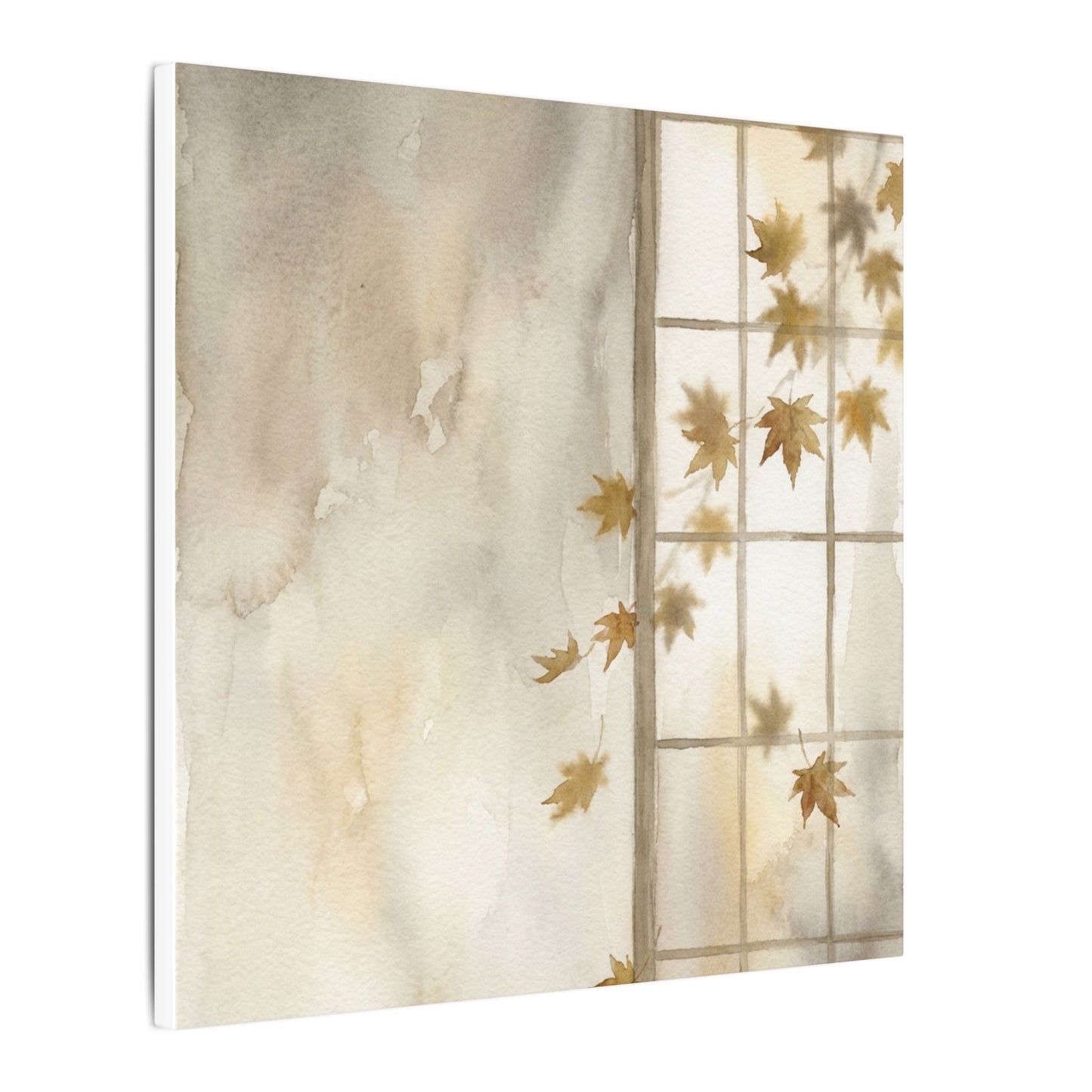 Warm Shoji Screen Canvas Art - Watercolor Japandi