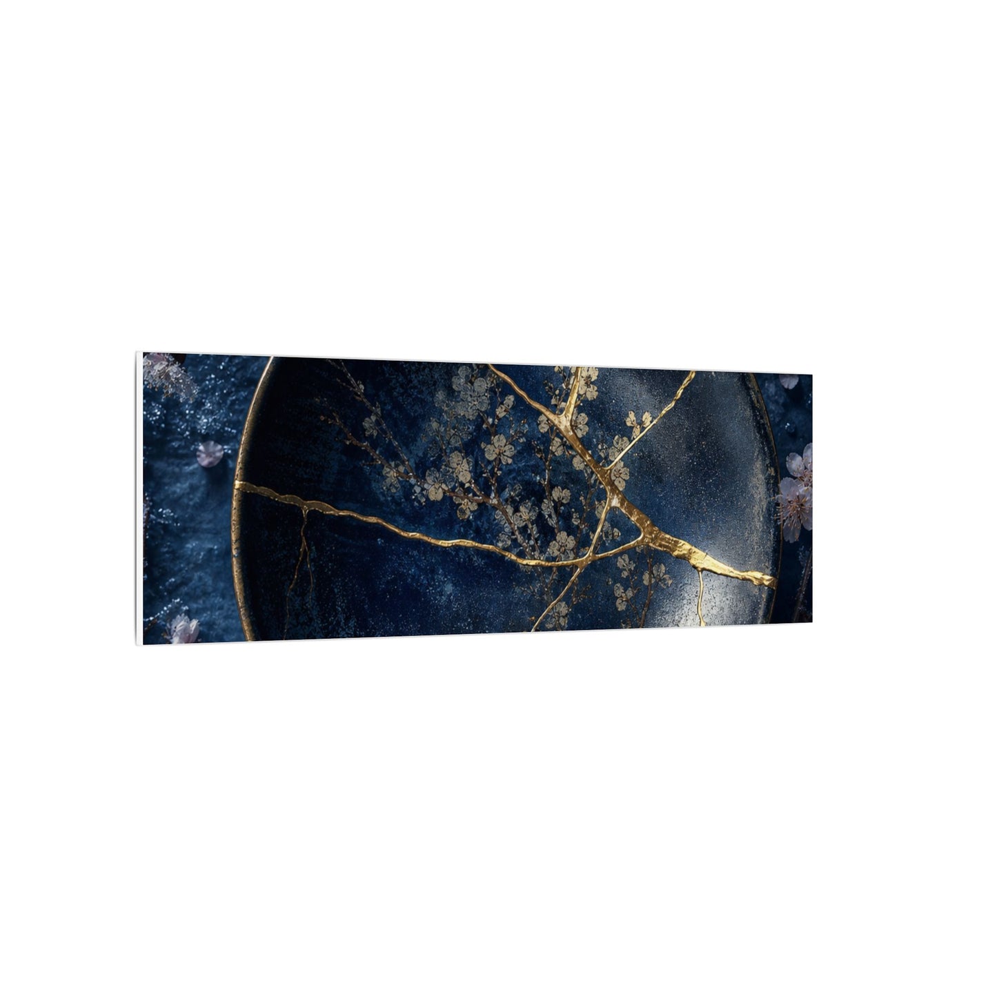 Cherry Blossom Winter Canvas Art | Kintsugi Philosophical Design