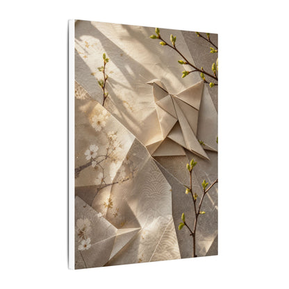 Golden Hour Paper Fold Canvas Art - Japandi Fukinsei