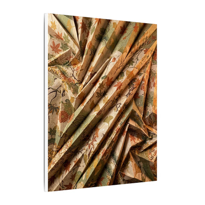 Paper Fold Autumn Canvas Art | Japandi Earthy Design