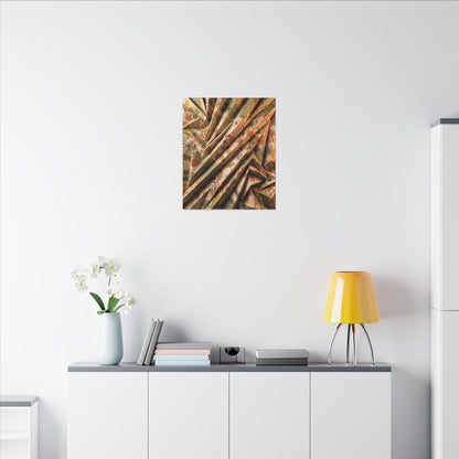 Paper Fold Autumn Canvas Art | Japandi Earthy Design