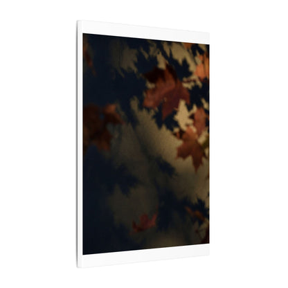 Shadow Play Canvas Art | Autumn Dark Japandi Moody Minimal Art