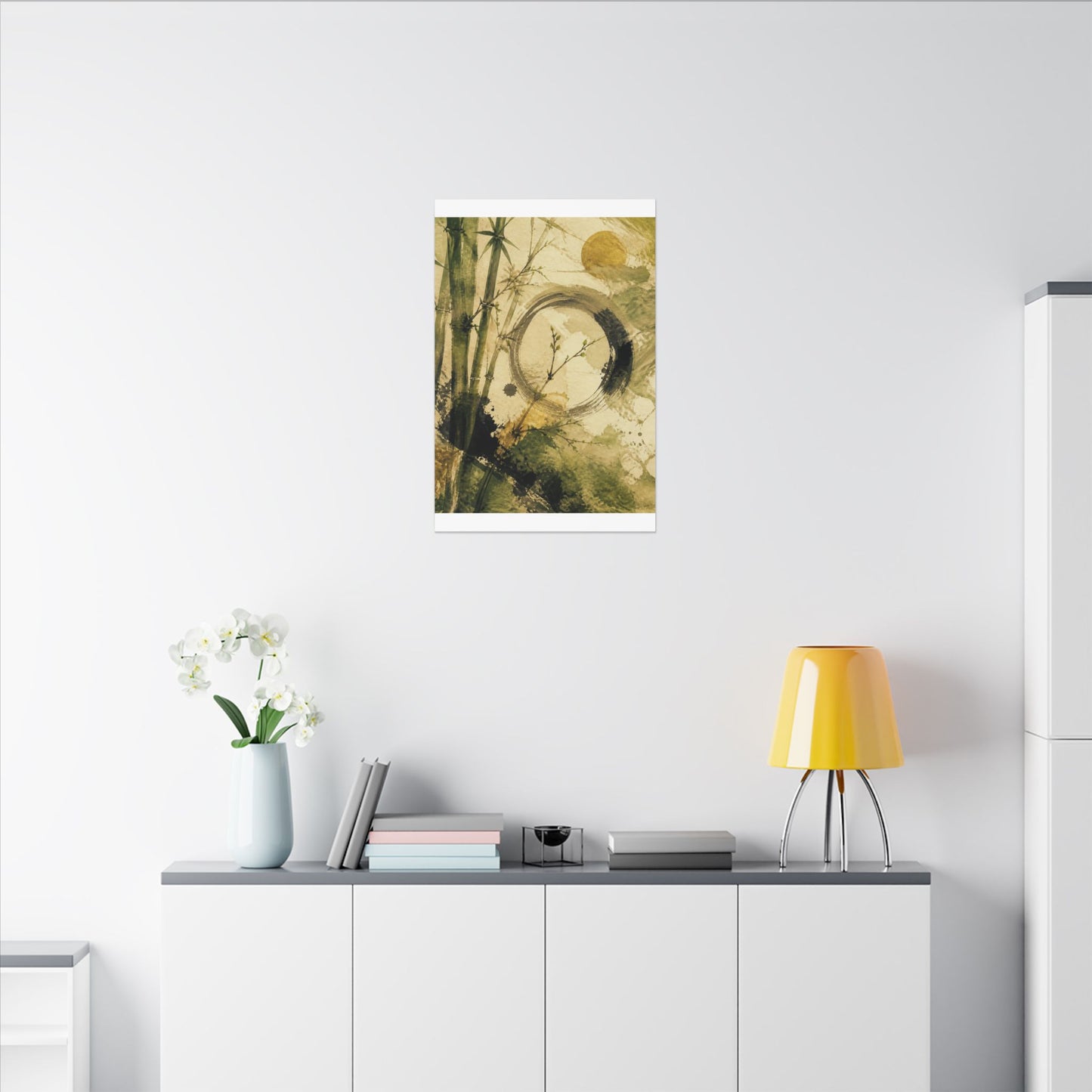 Ink Brushstroke Sumi E Canvas Art | Calm Zen Art