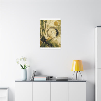 Ink Brushstroke Sumi E Canvas Art | Calm Zen Art