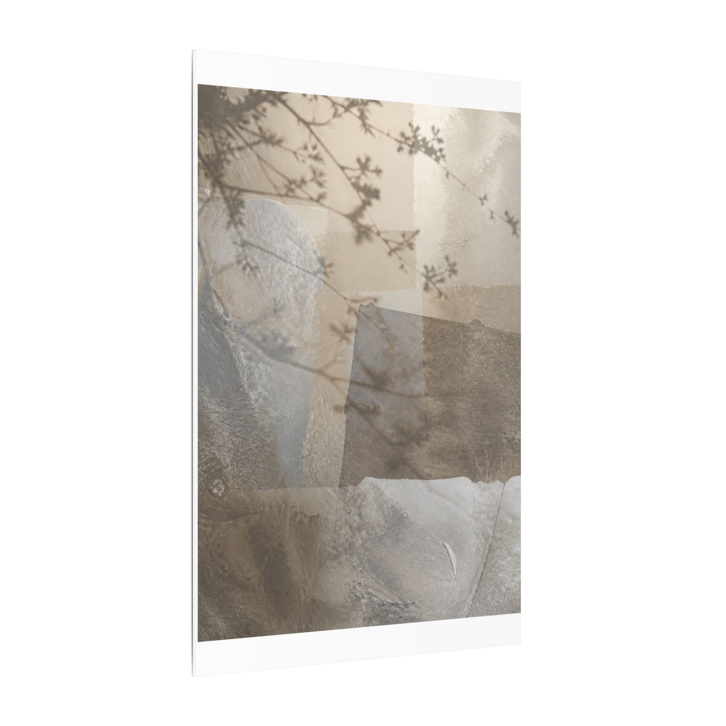 Neutral Shadow Play Canvas Art - Texture Japandi