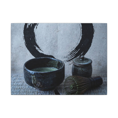 Tea Ceremony Canvas Art | Winter Zen Enso Art Art Print