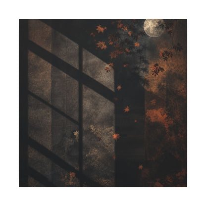 Sophisticated Shadow Play Canvas Art - Dark Texture Dark Japandi