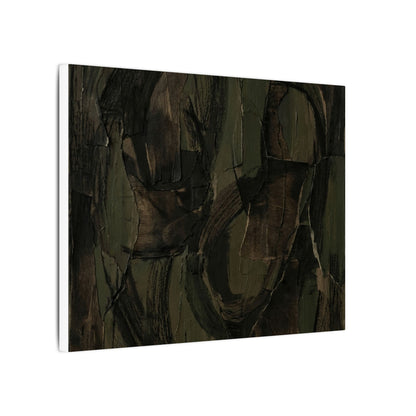 Mixed Media Dark Japandi Textured Canvas Art