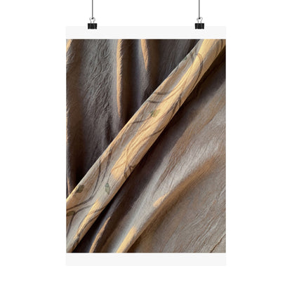 Silk Drape Japanese Pattern Wall Art Print | Neutral Japandi Art