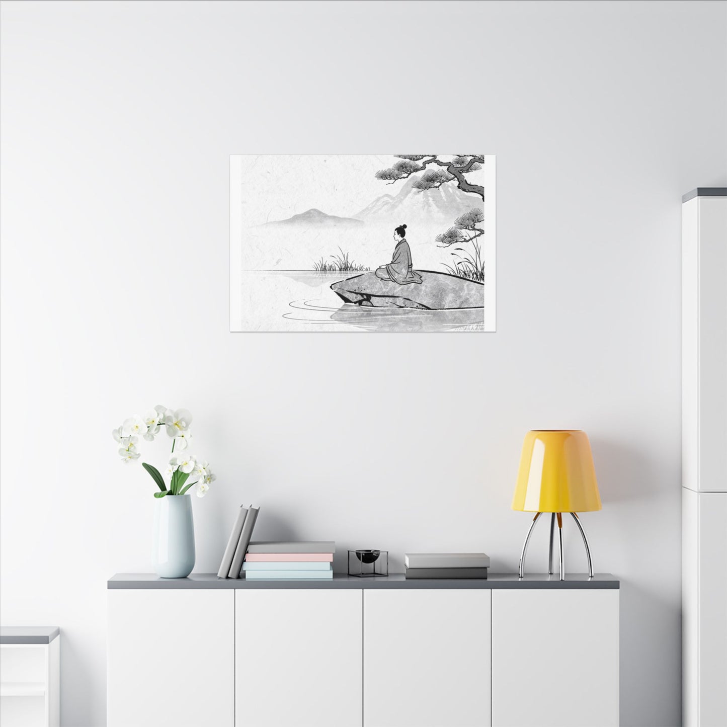 Meditation Harmonious Zen Ukiyo-e Canvas Art