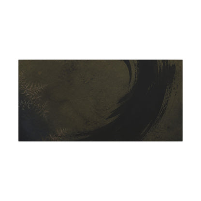 Seijaku Ink Brushstroke Canvas Art - Dark Japandi Moody Minimal