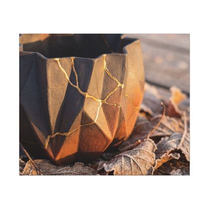 Paper Fold Gold Repair Canvas Art | Philosophical Kintsugi Art