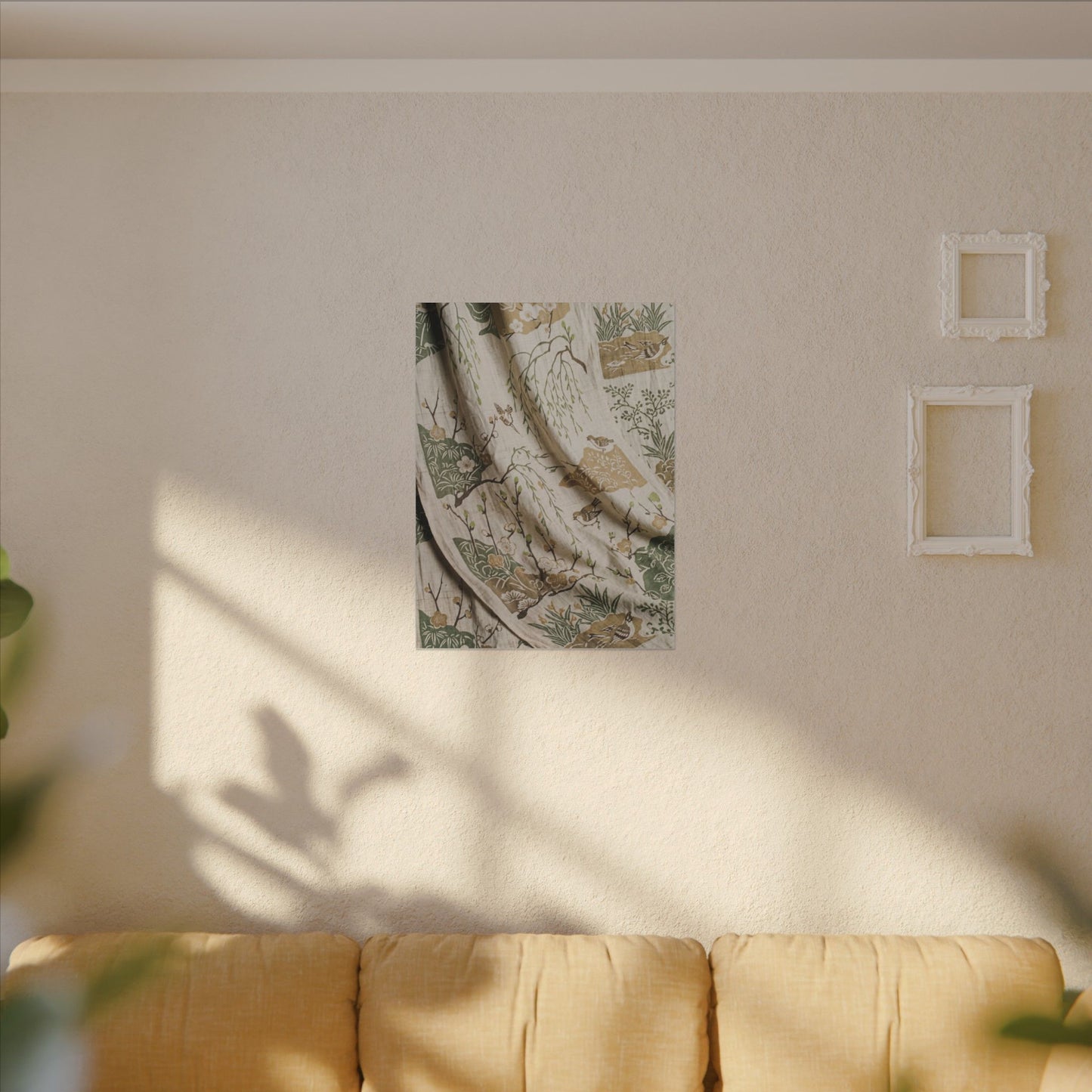 Silk Drape Canvas Art | Spring Japandi Japanese Pattern Art