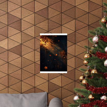 Rust Patina Wall Art Print | Autumn Dark Japandi Shadow Zen Art