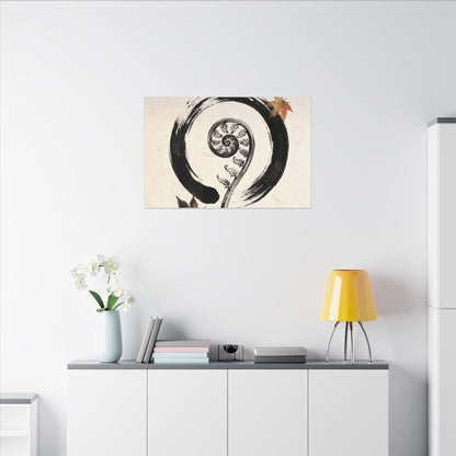 Fern Unfurling Autumn Canvas Art | Zen Peaceful Design