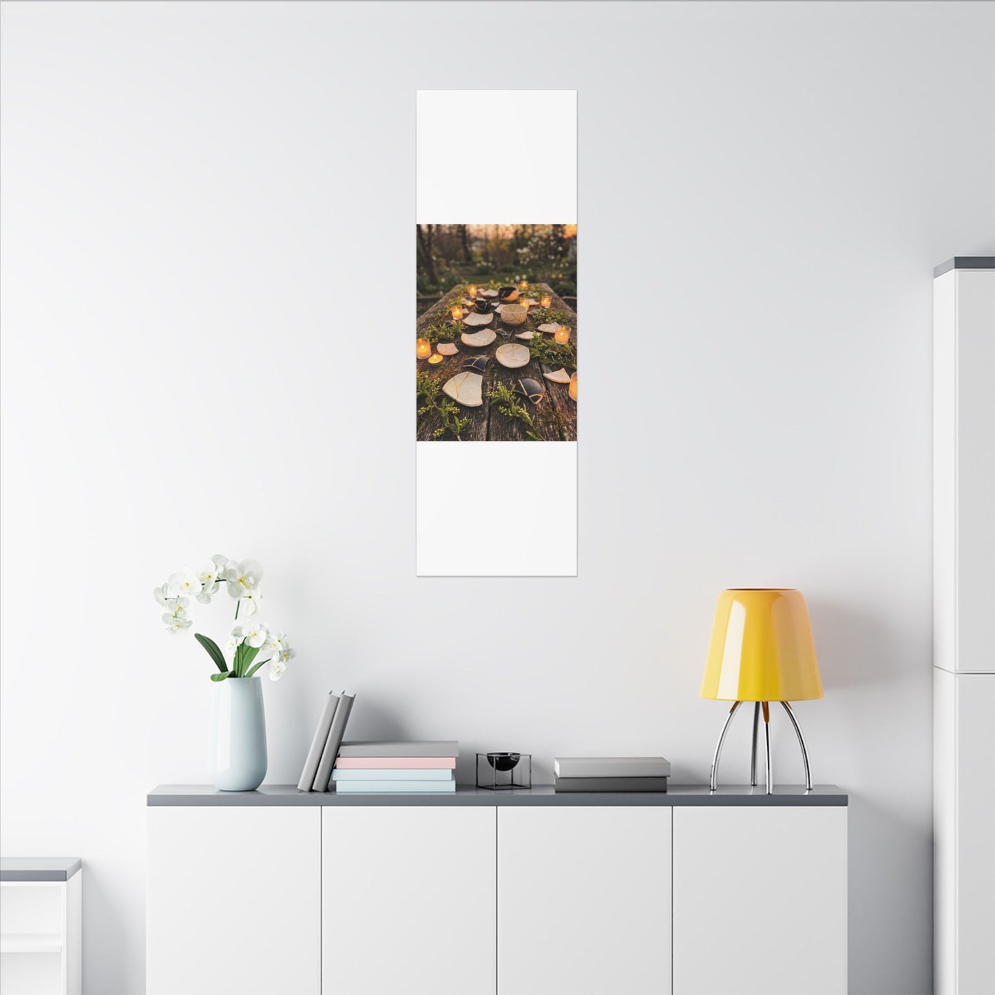 Broken Pottery Spring Canvas Art | Kintsugi Beautiful Design