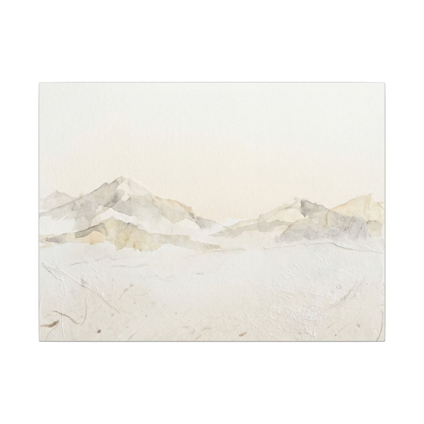 Mountain Mist Winter Canvas Art | Japandi Warm Design Art Print
