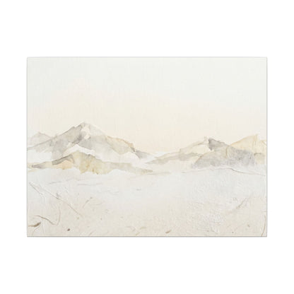 Mountain Mist Winter Canvas Art | Japandi Warm Design Art Print