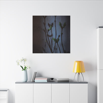 Shadow Play Spring Canvas Art | Dark Japandi Sophisticated Design