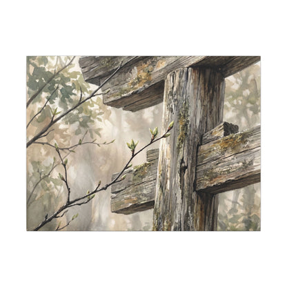 Torii Gate Spring Canvas Art | Japandi Neutral Design
