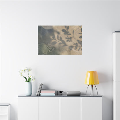 Japandi Shadow Play in Moonlight | Texture Canvas Art
