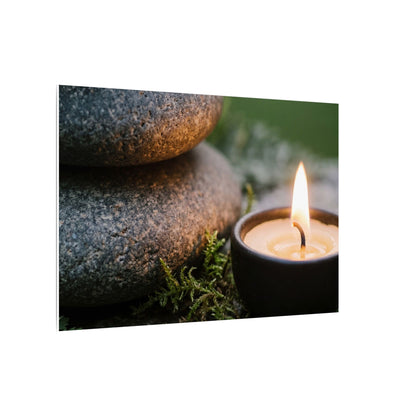 Warm River Stones Canvas Art - Japanese Pattern Japandi
