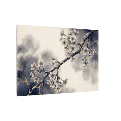 Ma Cherry Blossom Canvas Art - Kintsugi Gold Vein