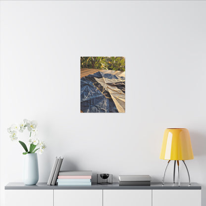 Golden Hour Paper Fold Canvas Art - Kintsugi Ma