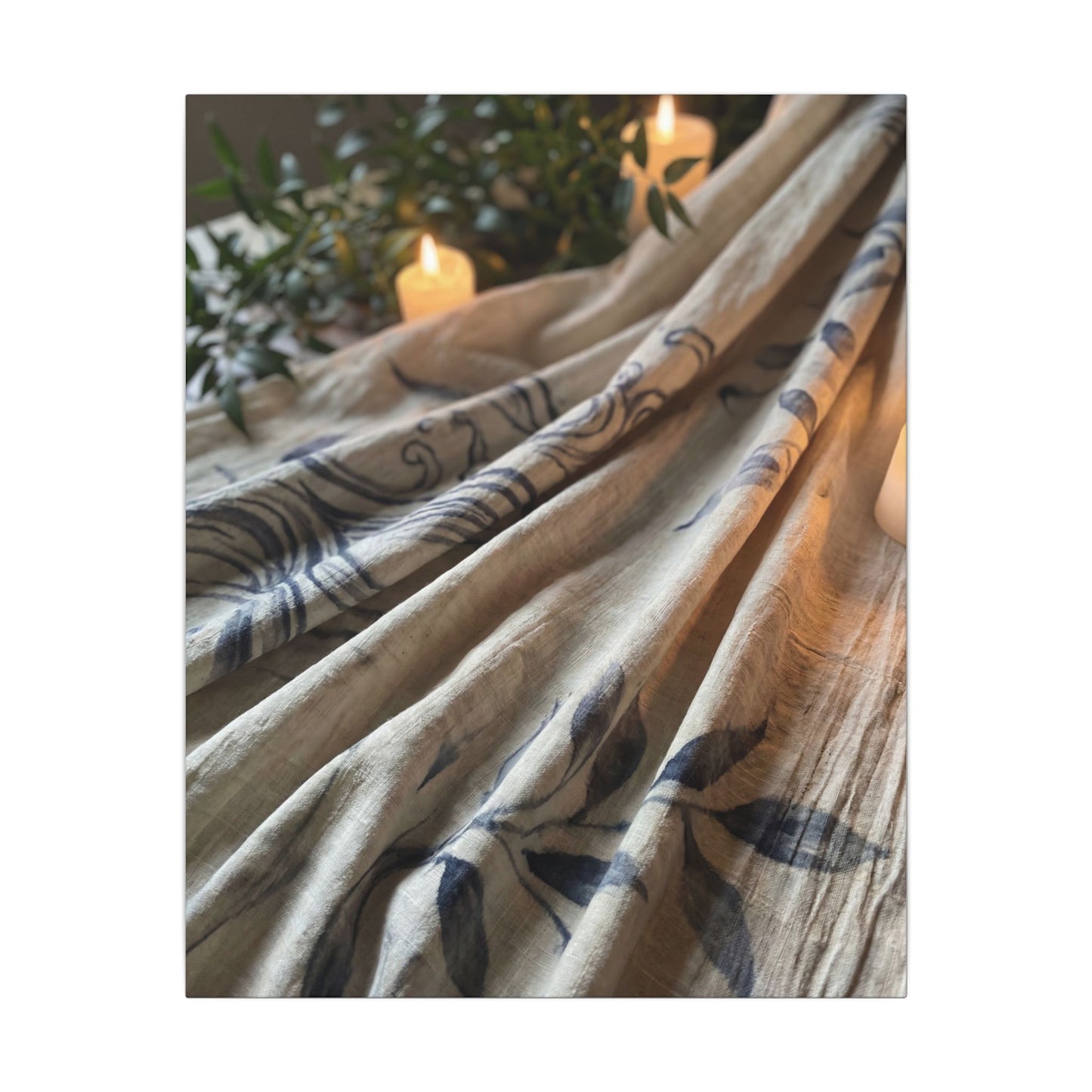 Fukinsei Silk Drape Canvas Art - Japandi Japanese Pattern