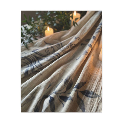 Fukinsei Silk Drape Canvas Art - Japandi Japanese Pattern