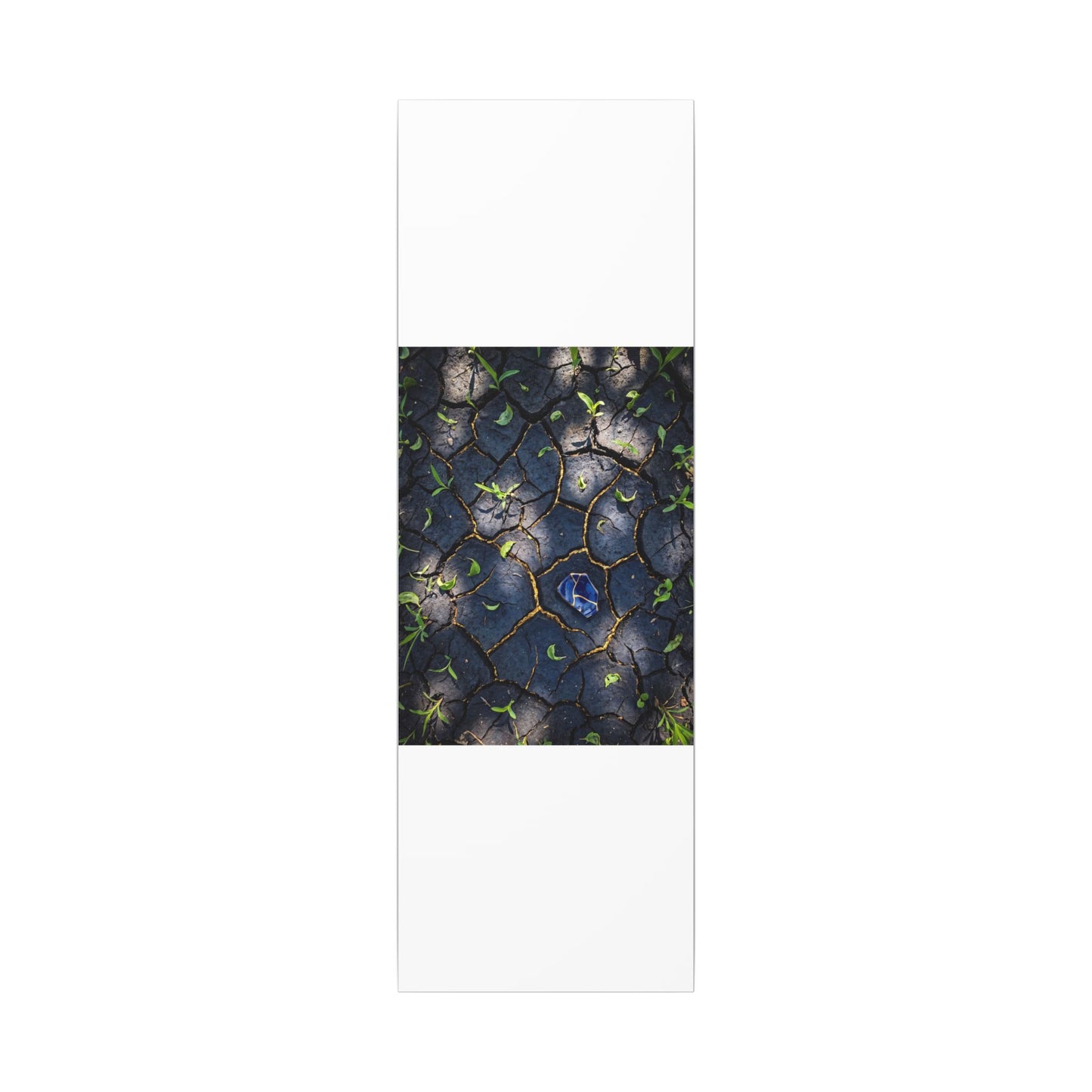 Cracked Earth Canvas Art | Spring Dark Japandi Moody Minimal Art