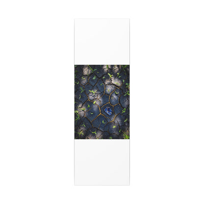 Cracked Earth Canvas Art | Spring Dark Japandi Moody Minimal Art