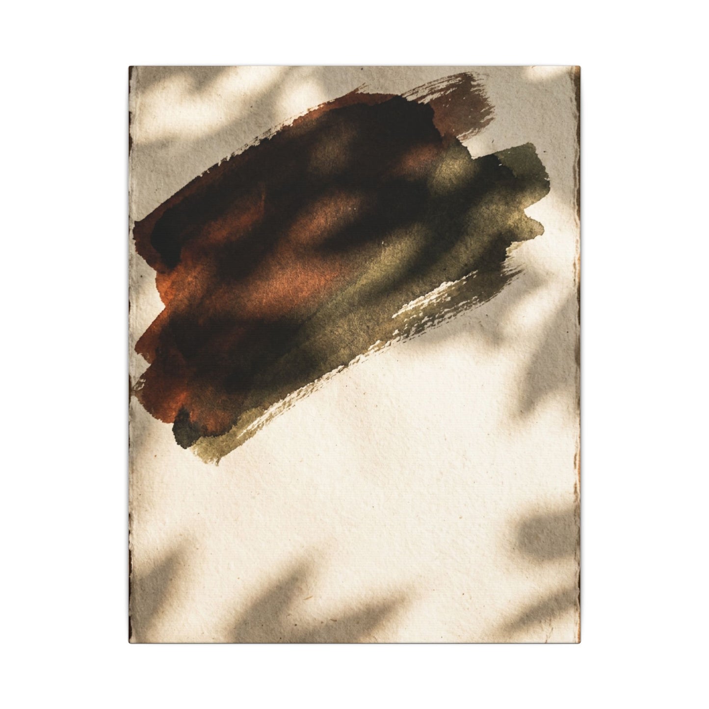 Ink Brushstroke Canvas Art | Summer Dark Japandi Moody Minimal Art