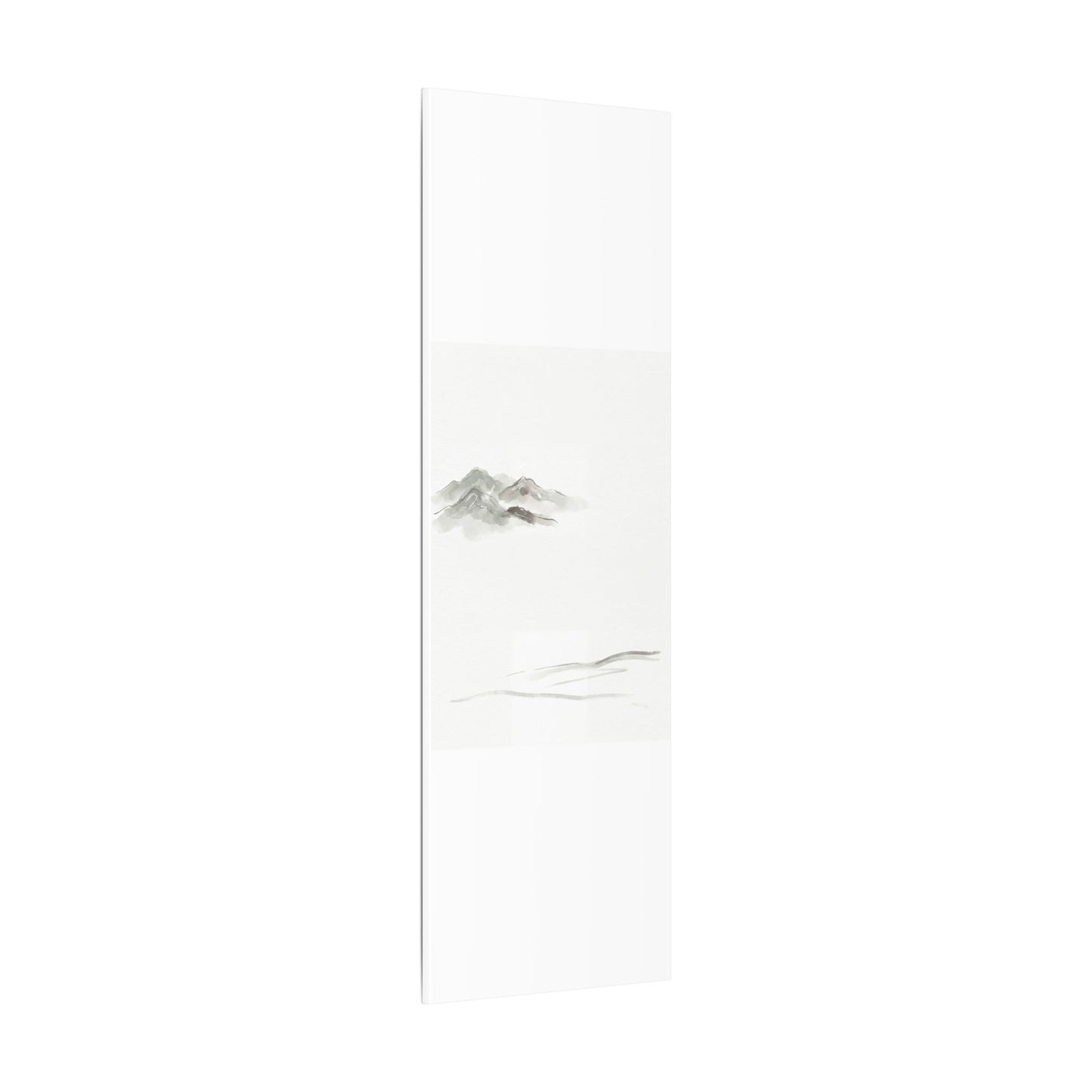 Winter Mountain Mist Minimal Line Canvas Art | Elegant Decor