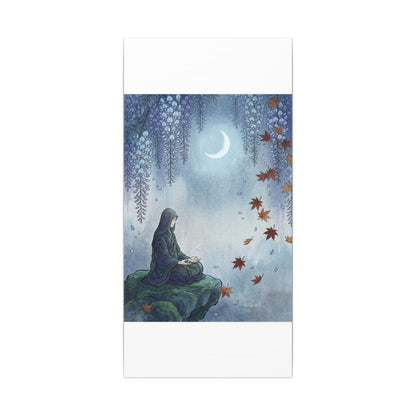 Zen Wisteria in Moonlight | Ukiyo E Inspired Canvas Art