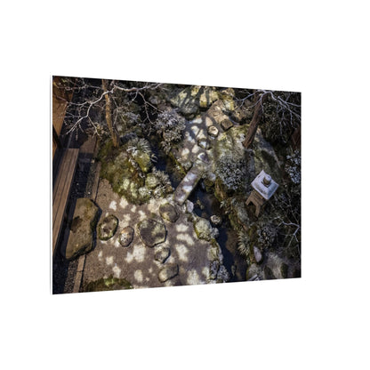 Moonlit Garden Japanese Pattern Canvas Art | Elegant Japandi Art