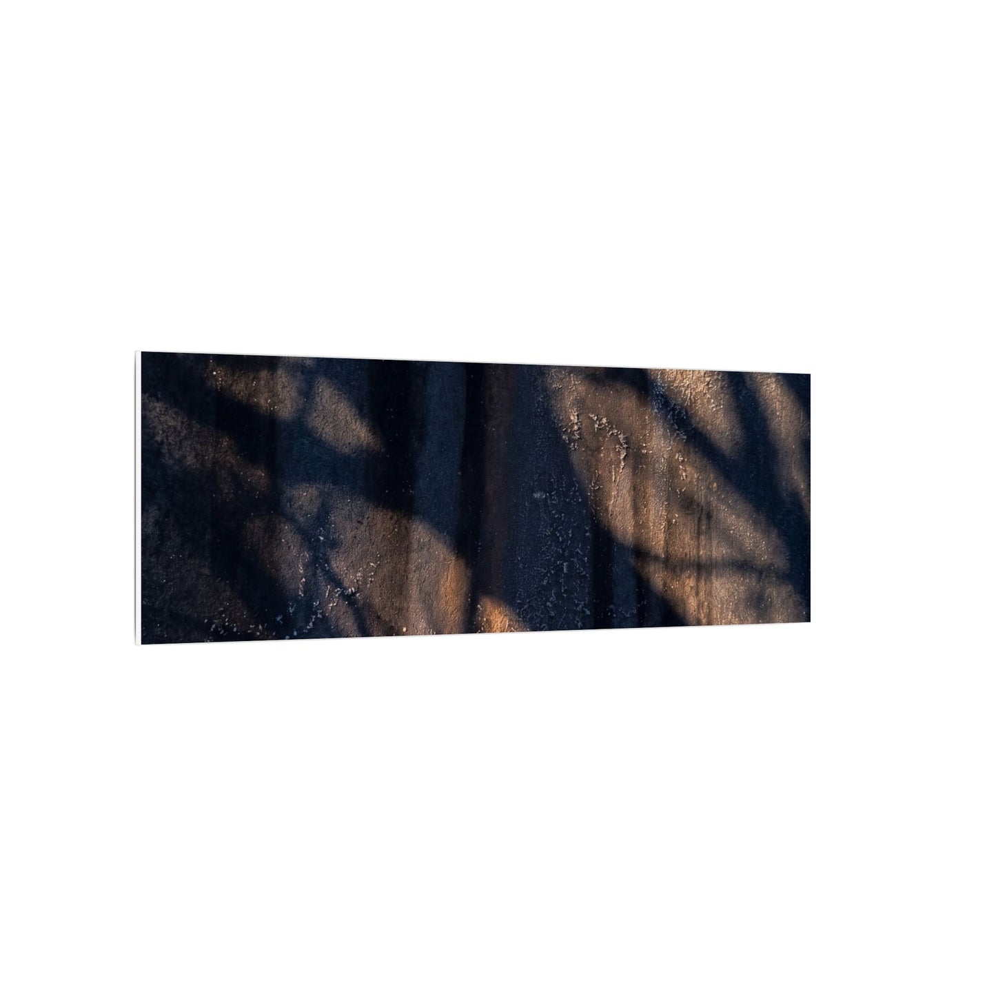 Dark Japandi Shadow Play in Golden Hour | Shadow Zen Canvas Art
